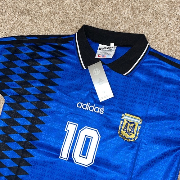 Adidas Argentina Maradona 1994 Retro Men’s Away Soccer Jersey🆕 - Picture 4 of 6